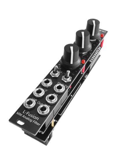 Compact analog VCF Eurorack filter module with LP, HP and BP options