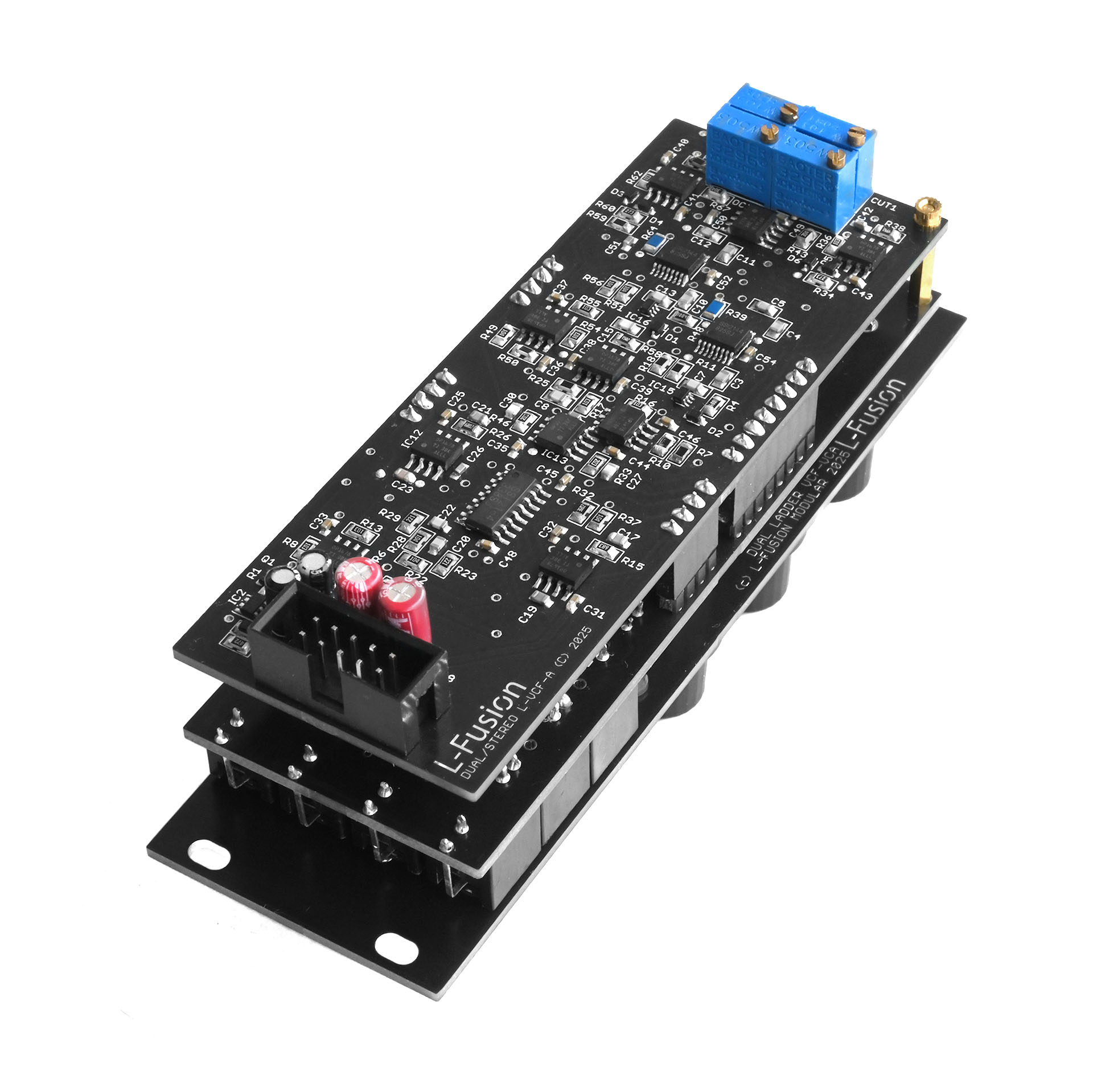 Dual lowpass 4 pole ladder filter VCF & VCA Eurorack Module