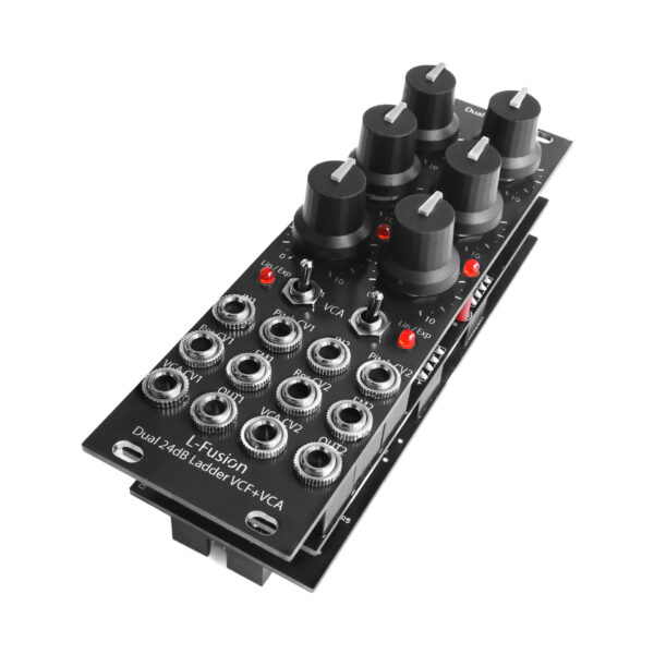 Dual lowpass 4 pole ladder VCF+VCA