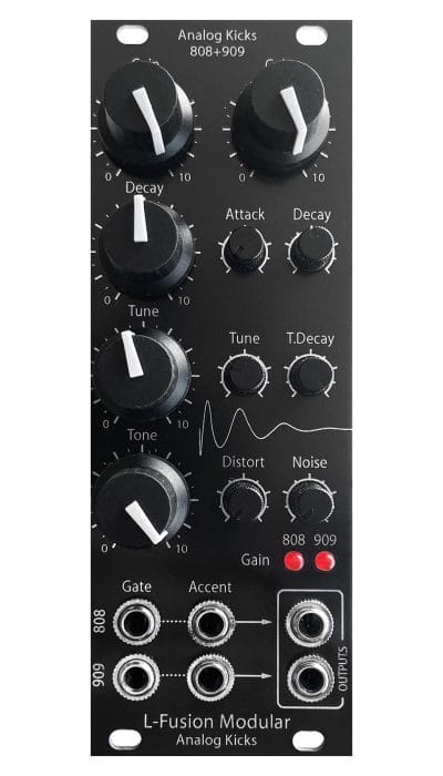 L-Fusion kicks Eurorack module front view