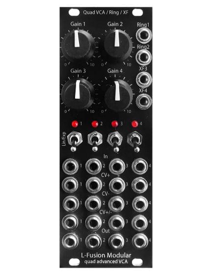 L-Fusion Quad VCA module front panel