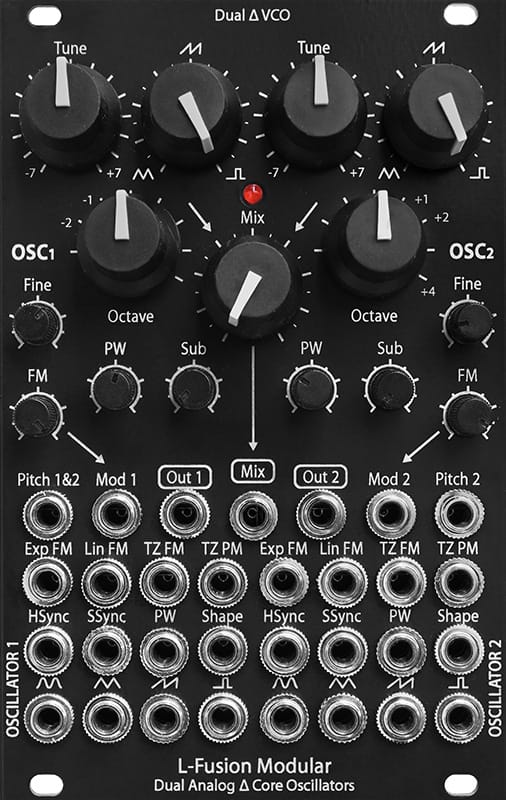 VCO Eurorack Module Front Panel
